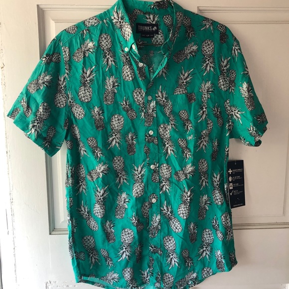 Trunks Surf and Swim CO. Pineapple Print Shirt S - Picture 8 of 8